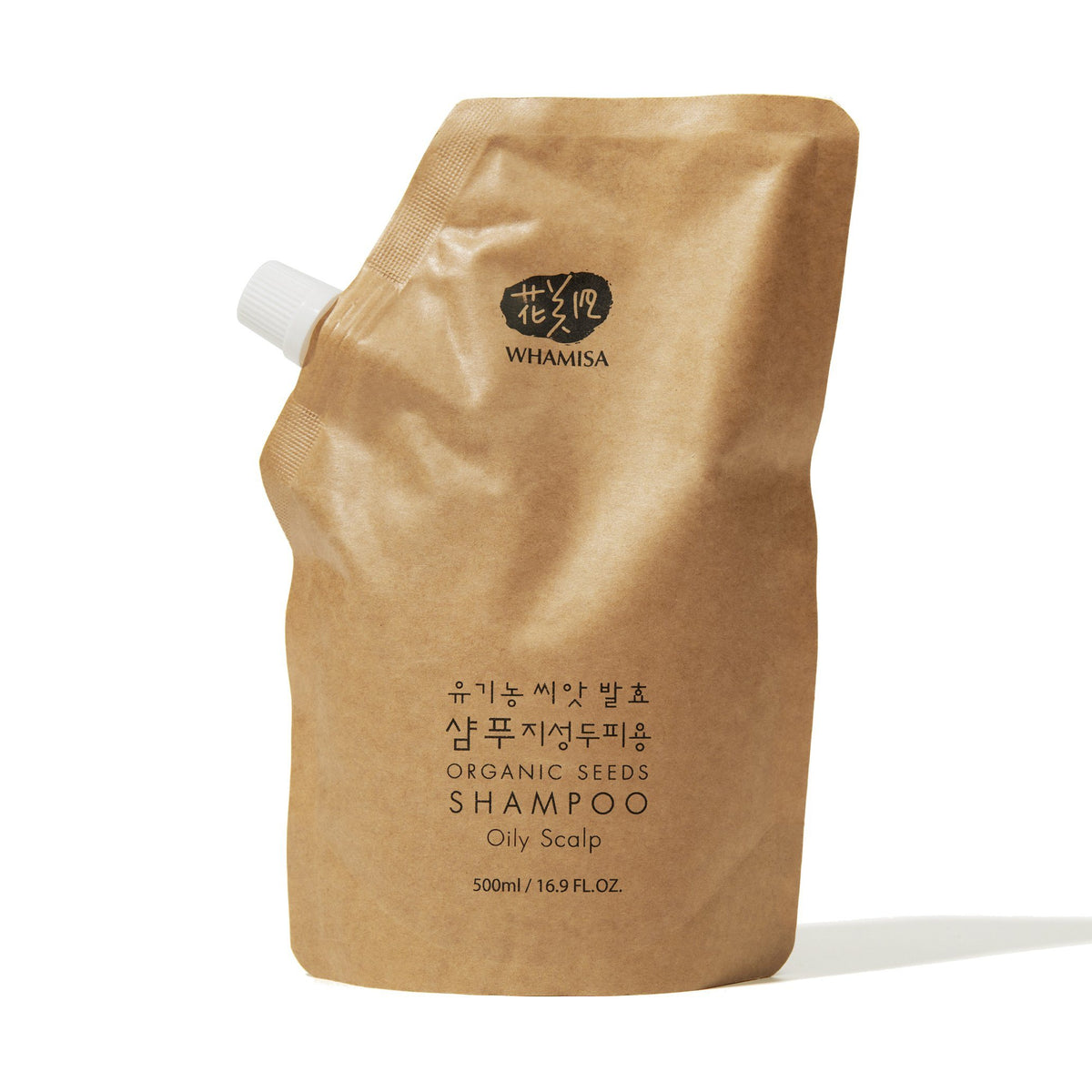 Organic Seeds Shampoo Oily Scalp Haarpflege WHAMISA 500ml Nachfüllpackung (€10,19 / 100ml) 